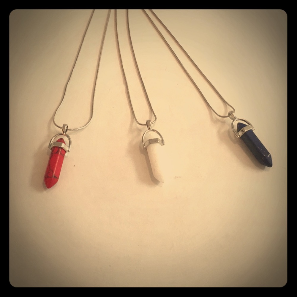 2 Quartz Pendant Necklaces